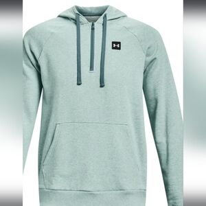 Under Armour Loose Fit 1/2 Zip Hoodie Pullover Sweatshirt XL Sage Green